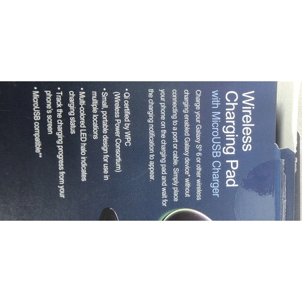 Samsung Galaxy Wireless Charging Pad in Box.   Color Black.   Pre-Owned.